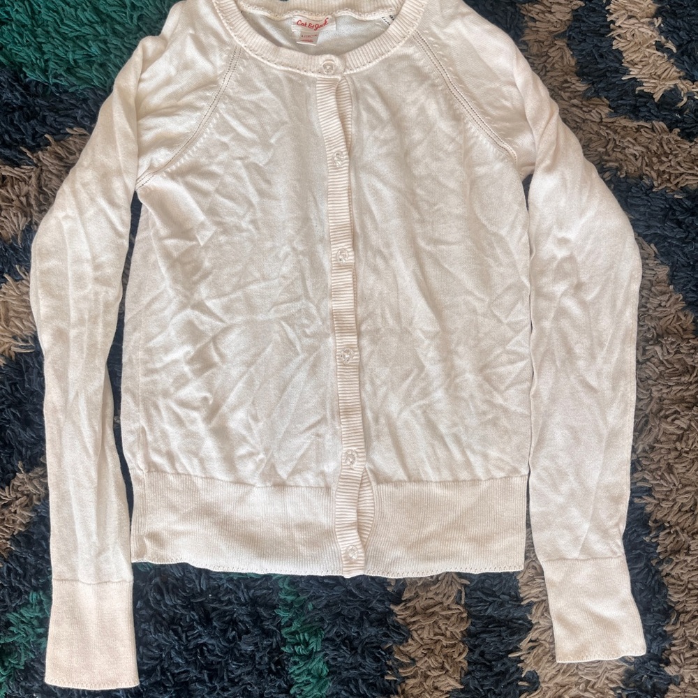 Cat & Jack Ivory Knit Cardigan